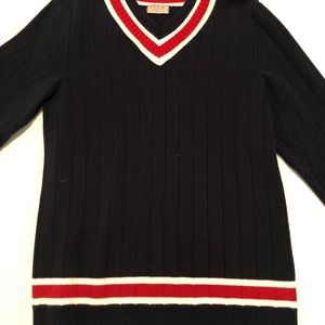 Shetland Wool Thomas Pink Luxury V Neck Sweater